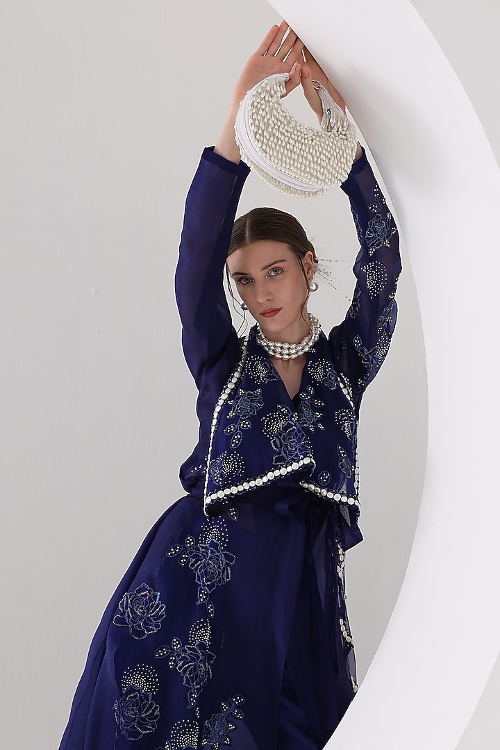Ivory Pearl Beaded Handcrafted Handbag by Forever Noor at Pernia's Pop Up Shop