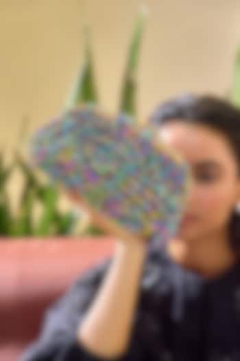 Multi-Colored Velvet Embellished Handbag by Forever Noor at Pernia's Pop Up Shop