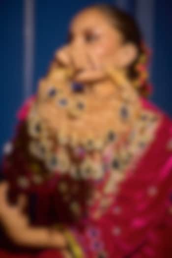 Golden Suede & Rexine Handbag by Forever Noor at Pernia's Pop Up Shop