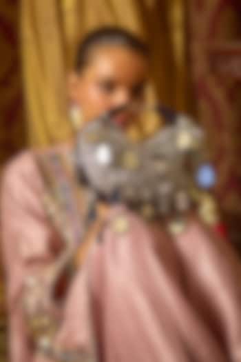 Black Suede & Rexine Handbag by Forever Noor at Pernia's Pop Up Shop