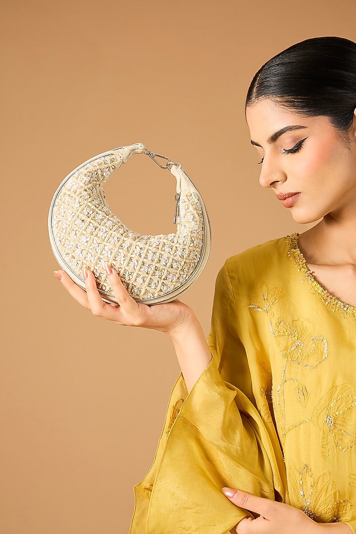 Ivory Crystal Clutch by Forever Noor at Pernia's Pop Up Shop