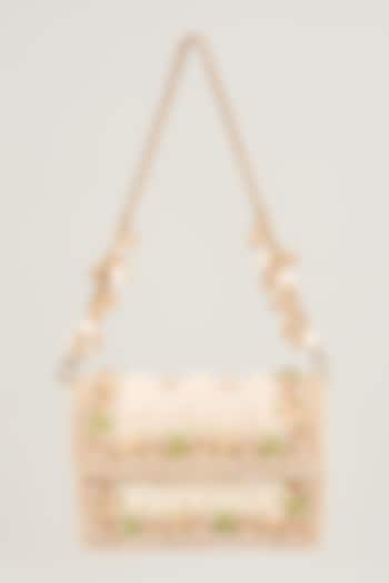 Peach & Green Suede Clutch by Forever Noor at Pernia's Pop Up Shop