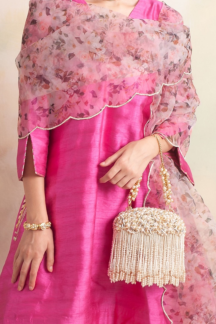 Beige Suede Handcrafted Clutch by Forever Noor at Pernia's Pop Up Shop