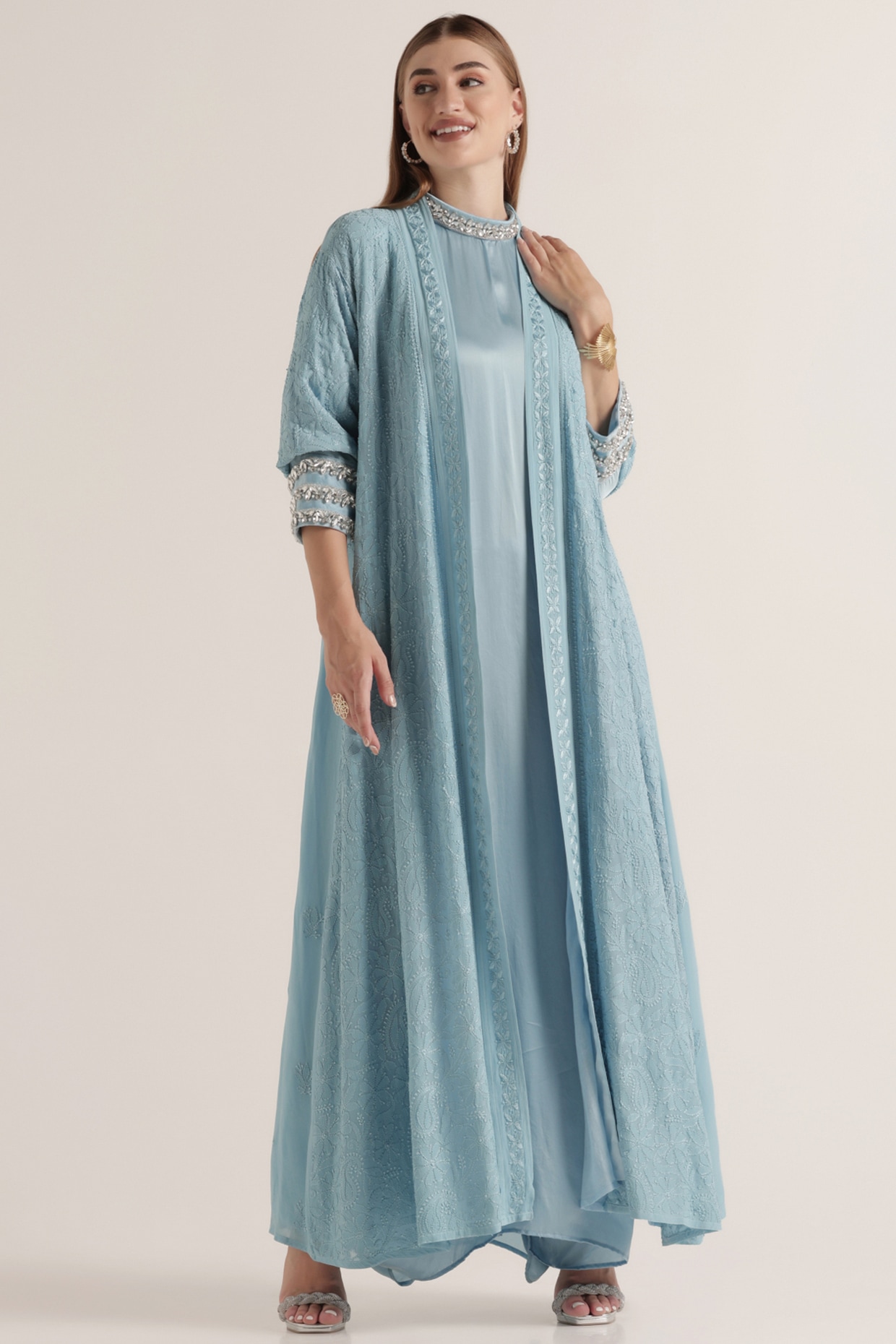 Cotton Long Jacket Designer Gown, Size : M, XL, Feature : Anti-Wrinkle,  Comfortable at Rs 999 / Piece in Surat