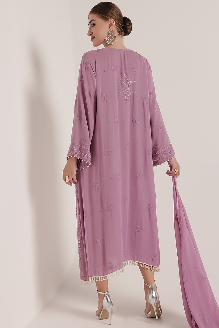 Viscose Georgette Chikankari Kurta With Pant