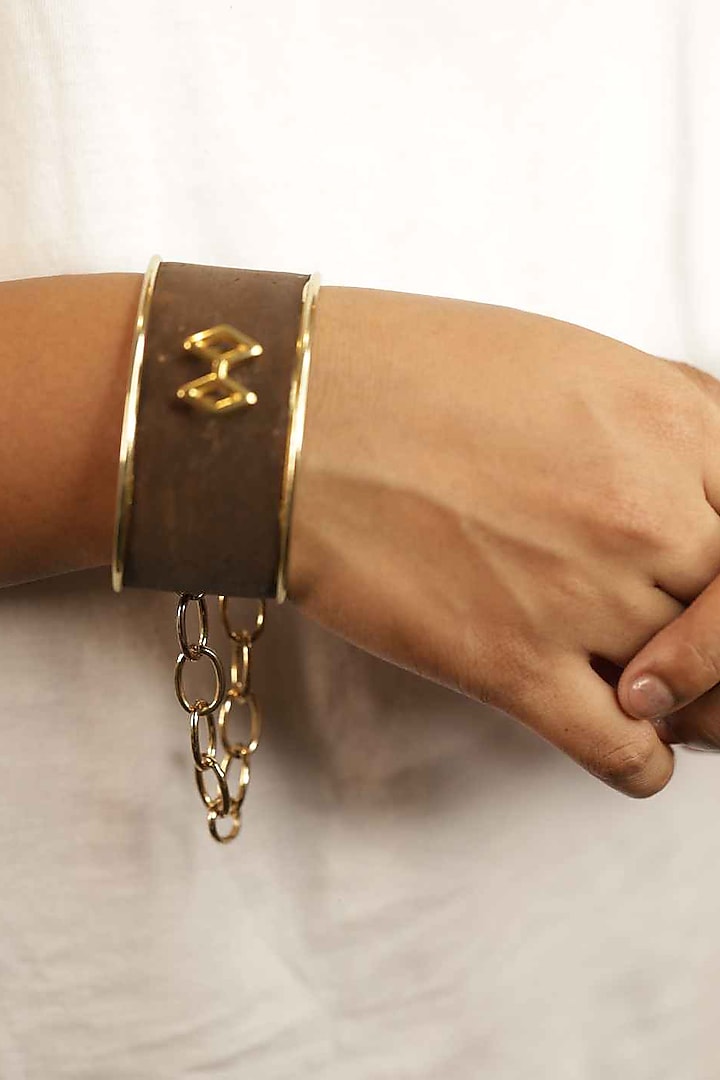 Brown Genuine Cork Handmade Bracelet by FORET at Pernia's Pop Up Shop