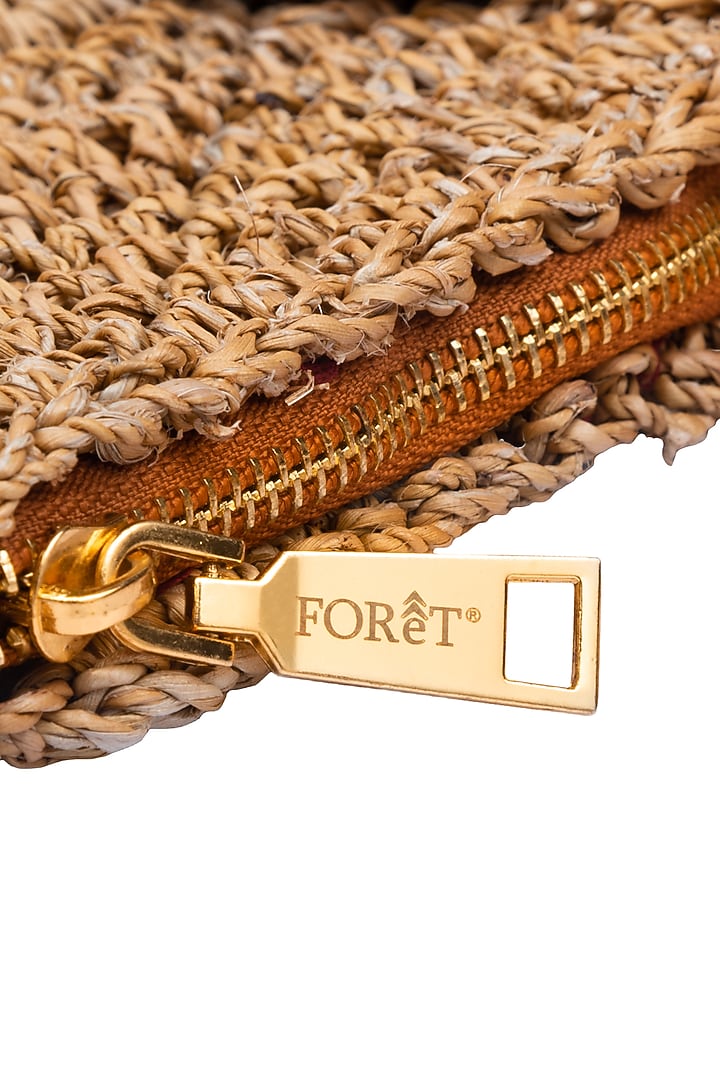 Beige Banana Bark Handcrafted Tote Bag by FORET at Pernia's Pop Up Shop