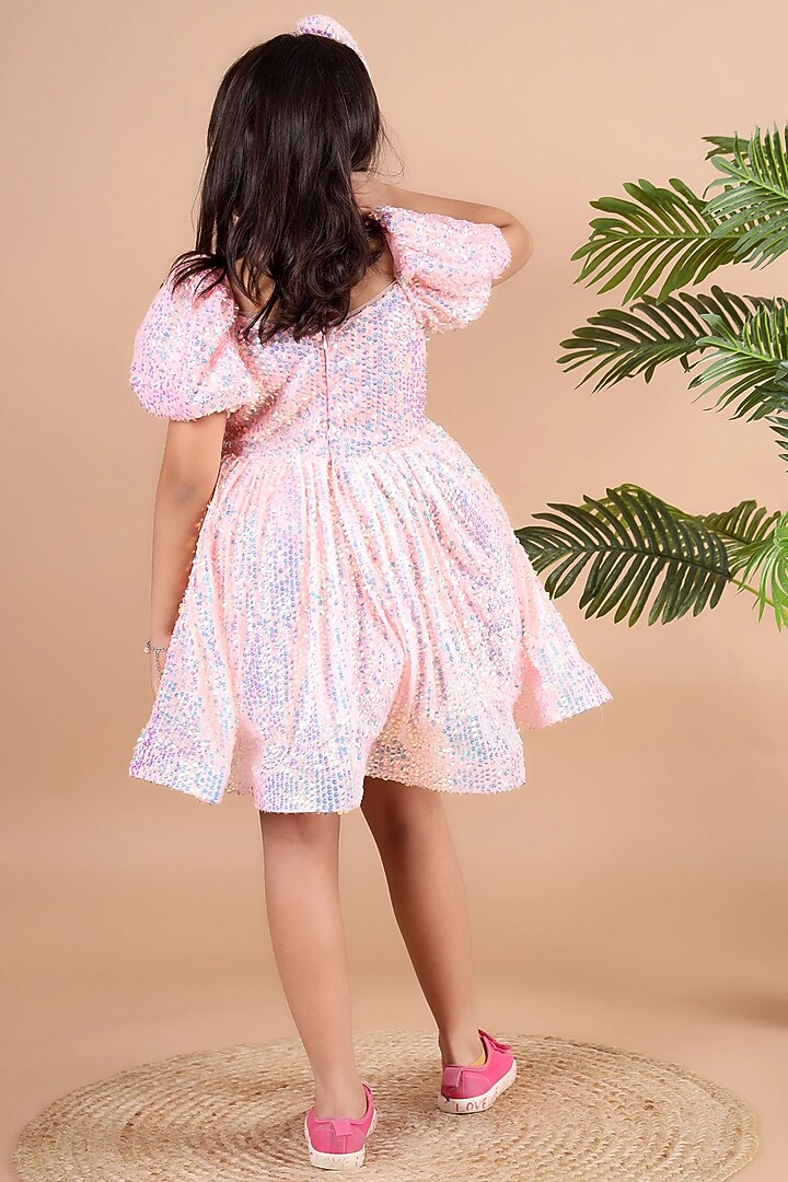 Pink Sequins Dress For Girls by Foreverkidz at Pernia's Pop Up Shop