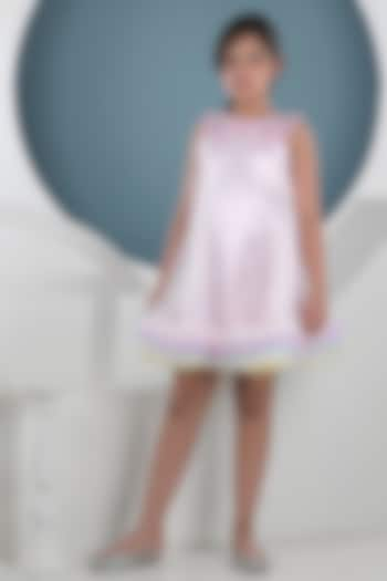 Pink Soft Tulle & Satin Dress For Girls by Foreverkidz at Pernia's Pop Up Shop