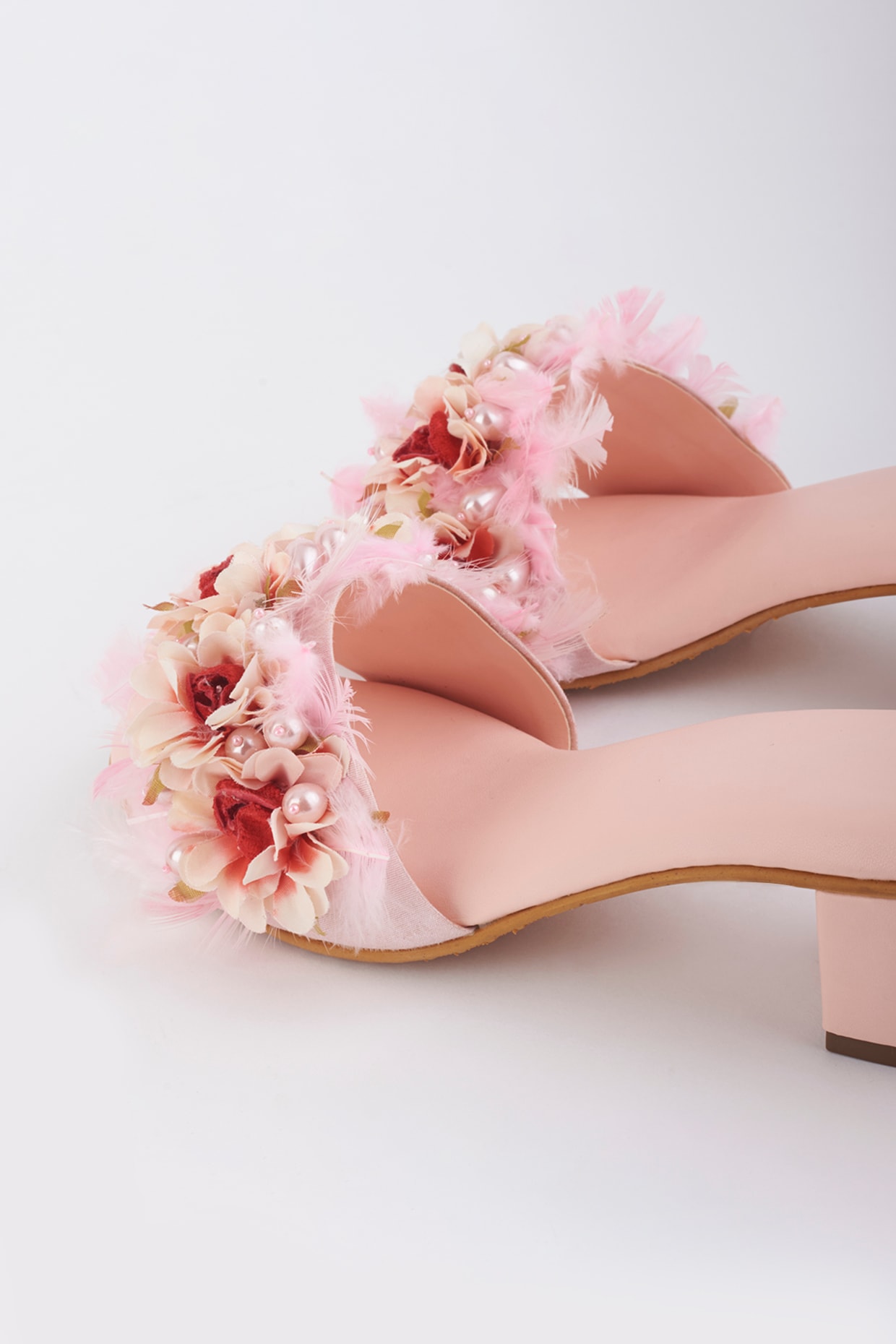 Blooming flower noir heels – Arpita Mehta Official