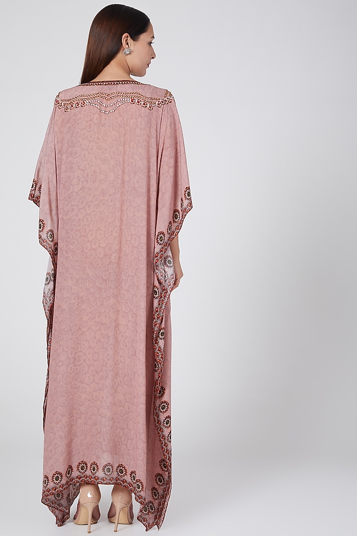 Peach Digital Printed Kaftan by First Resort by Ramola Bachchan at Pernia's Pop Up Shop
