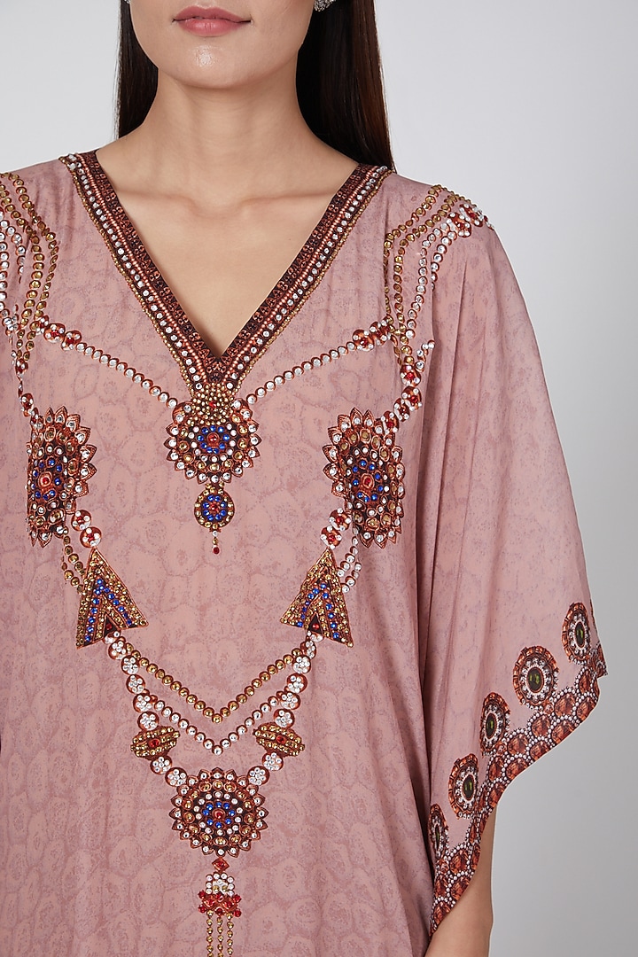 Peach Digital Printed Kaftan by First Resort by Ramola Bachchan at Pernia's Pop Up Shop