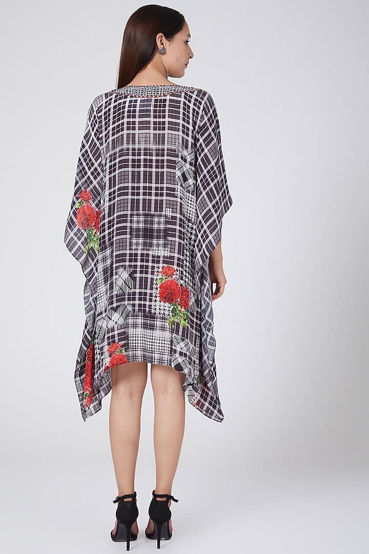 Black & White Checkered Kaftan by First Resort by Ramola Bachchan at Pernia's Pop Up Shop