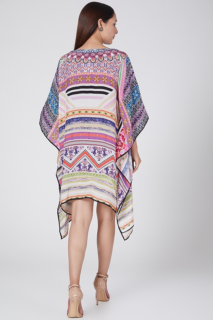 Blush Pink Printed & Embellished Kaftan by First Resort by Ramola Bachchan at Pernia's Pop Up Shop