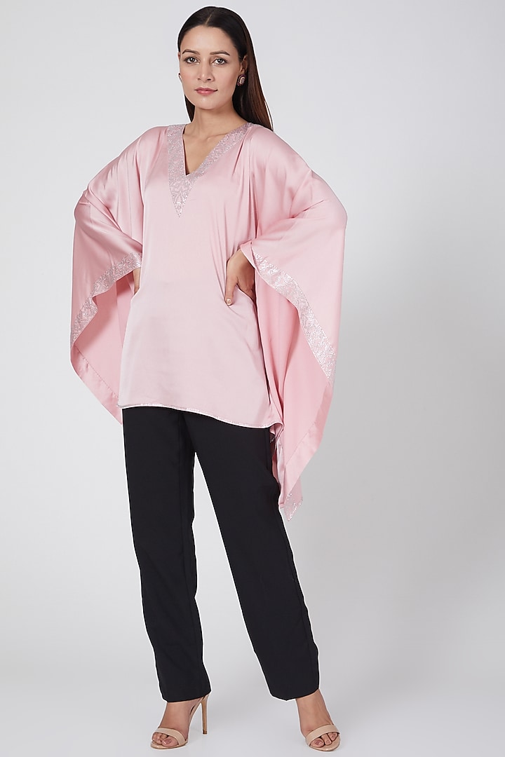 Blush Pink Embellishment Tunic by First Resort by Ramola Bachchan