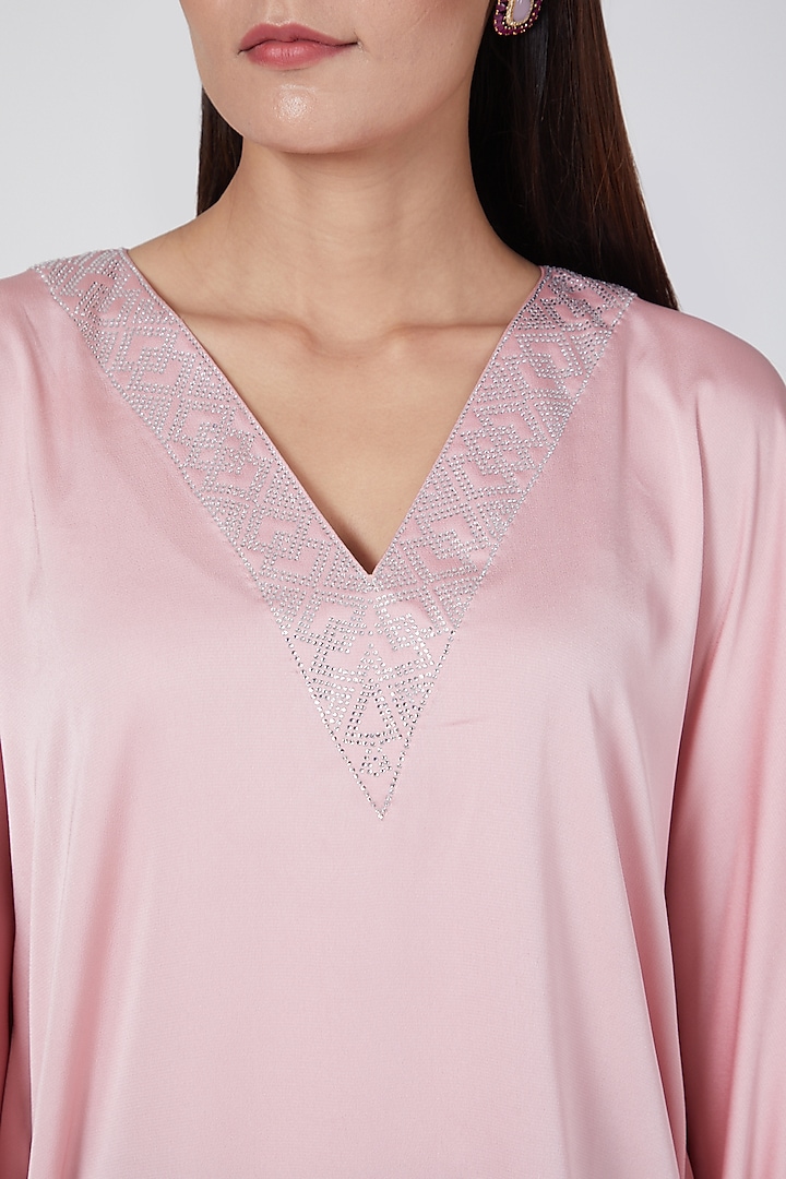 Blush Pink Embellishment Tunic by First Resort by Ramola Bachchan at Pernia's Pop Up Shop