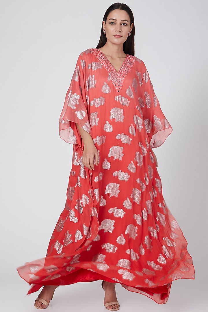 Pink Ombre Kaftan by First Resort by Ramola Bachchan