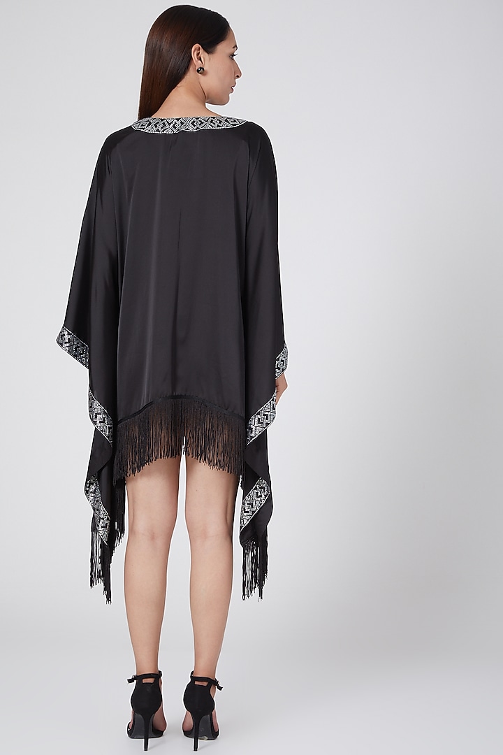 Black Embellished Kaftan by First Resort by Ramola Bachchan at Pernia's Pop Up Shop