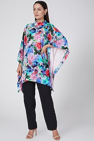 Blush Pink Floral Printed Tunic by First Resort by Ramola Bachchan