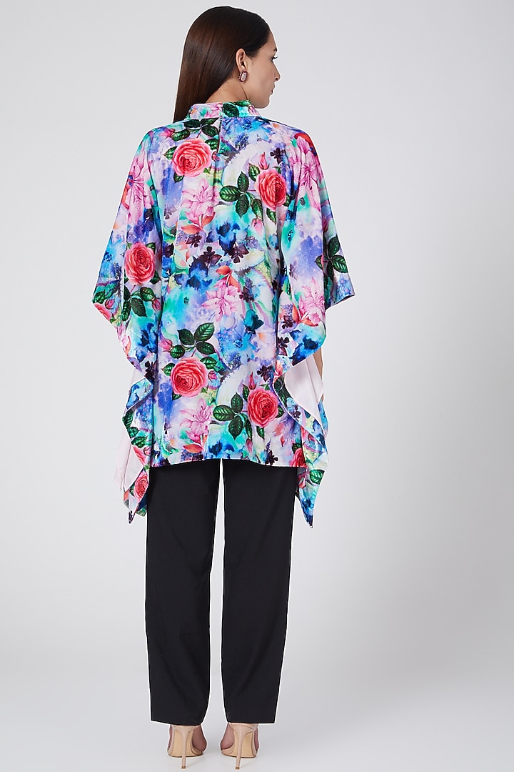 Blush Pink Floral Printed Tunic by First Resort by Ramola Bachchan at Pernia's Pop Up Shop