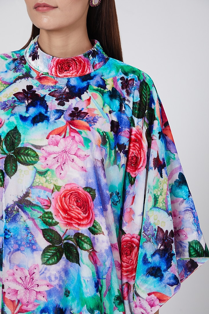 Blush Pink Floral Printed Tunic by First Resort by Ramola Bachchan at Pernia's Pop Up Shop