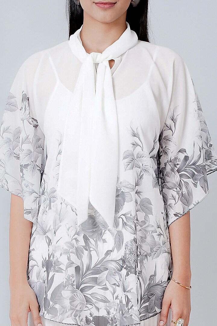 Grey Printed Top by First Resort by Ramola Bachchan at Pernia's Pop Up Shop