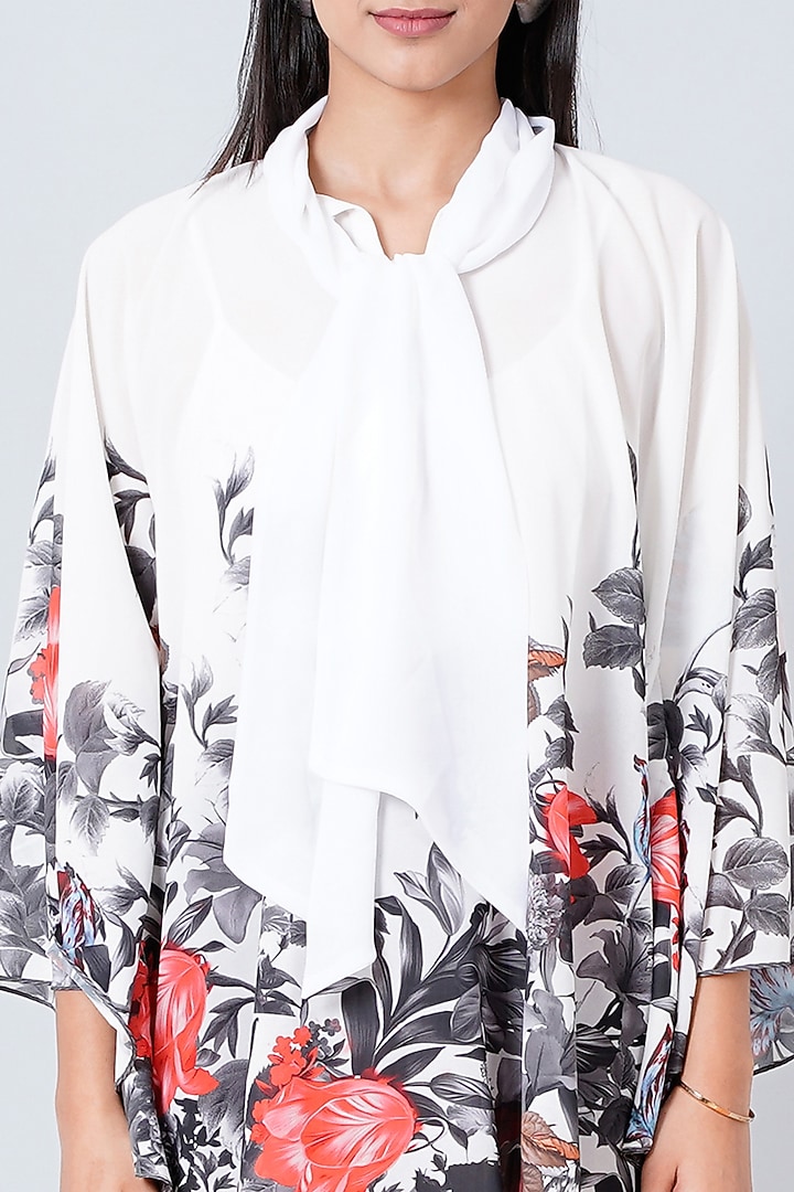 White Printed Top by First Resort by Ramola Bachchan at Pernia's Pop Up Shop