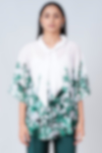 Emerald Green Printed Top by First Resort by Ramola Bachchan