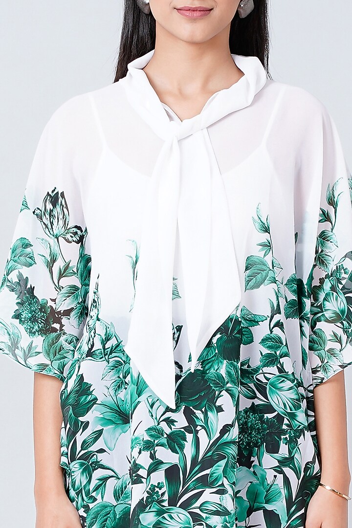 Emerald Green Printed Top by First Resort by Ramola Bachchan at Pernia's Pop Up Shop
