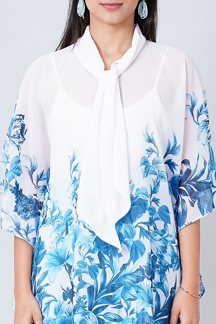 Cobalt Blue Printed Top by First Resort by Ramola Bachchan at Pernia's Pop Up Shop