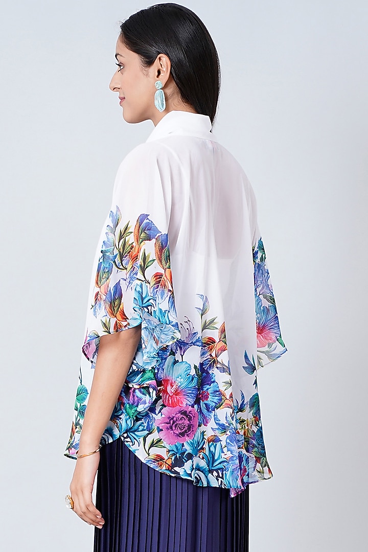 White Printed Top by First Resort by Ramola Bachchan at Pernia's Pop Up Shop