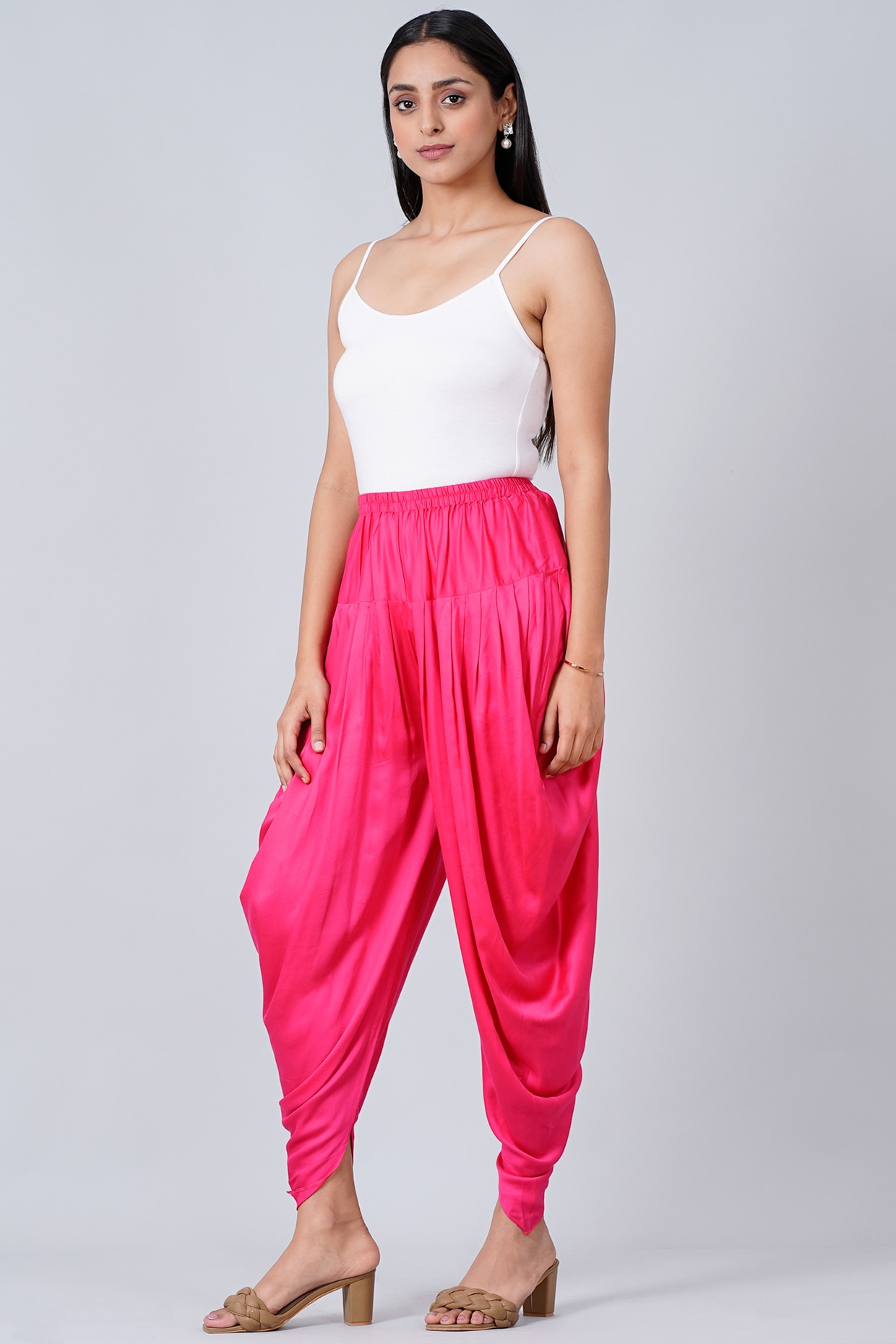 Buy Ecru Dhoti Pants Online - Ritu Kumar International Store View