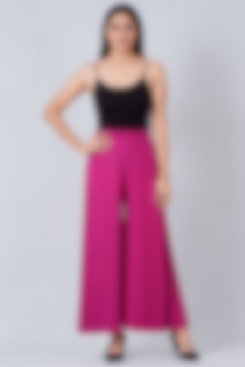 Magenta Pleated Palazzo Pants by First Resort by Ramola Bachchan