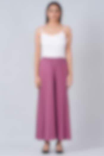 Berry Purple Pleated Palazzo Pants by First Resort by Ramola Bachchan
