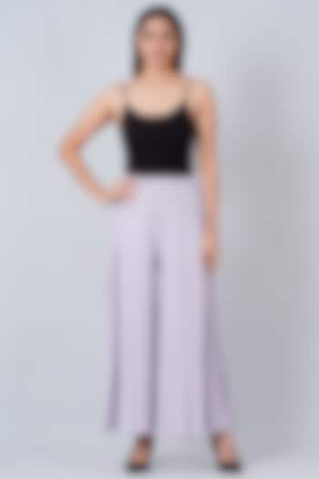 Lilac Pleated Palazzo Pants by First Resort by Ramola Bachchan