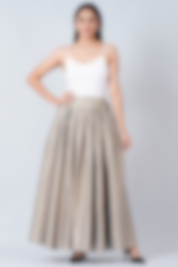 Grey Banarasi Silk Skirt by First Resort by Ramola Bachchan