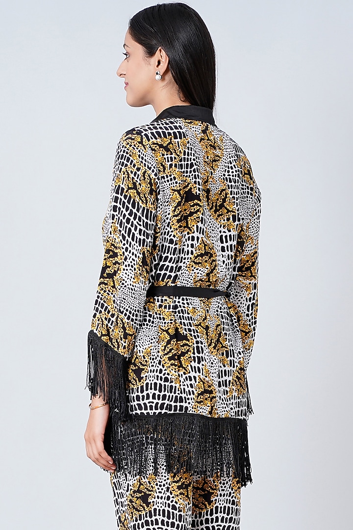 Yellow & Grey Printed Shirt by First Resort by Ramola Bachchan at Pernia's Pop Up Shop