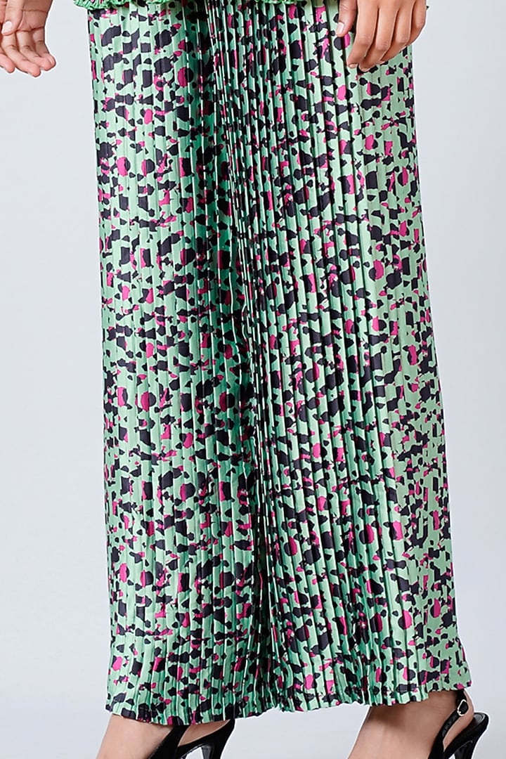Aquarium Green Printed Palazzo Pant Set by First Resort by Ramola Bachchan at Pernia's Pop Up Shop