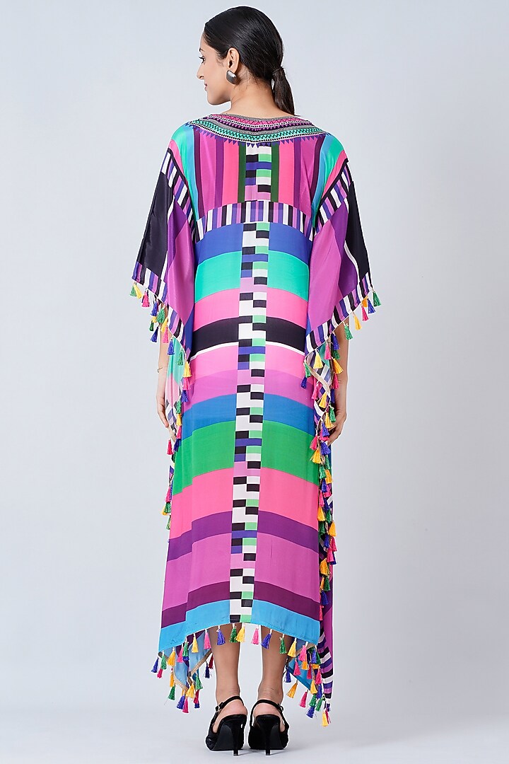 Multi-Colored Printed Kaftan by First Resort by Ramola Bachchan at Pernia's Pop Up Shop