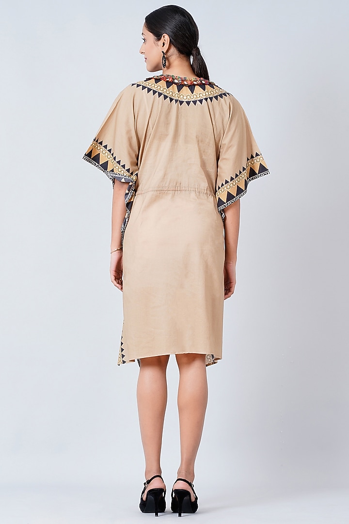 Boutique Beige Printed Kaftan by First Resort by Ramola Bachchan at Pernia's Pop Up Shop
