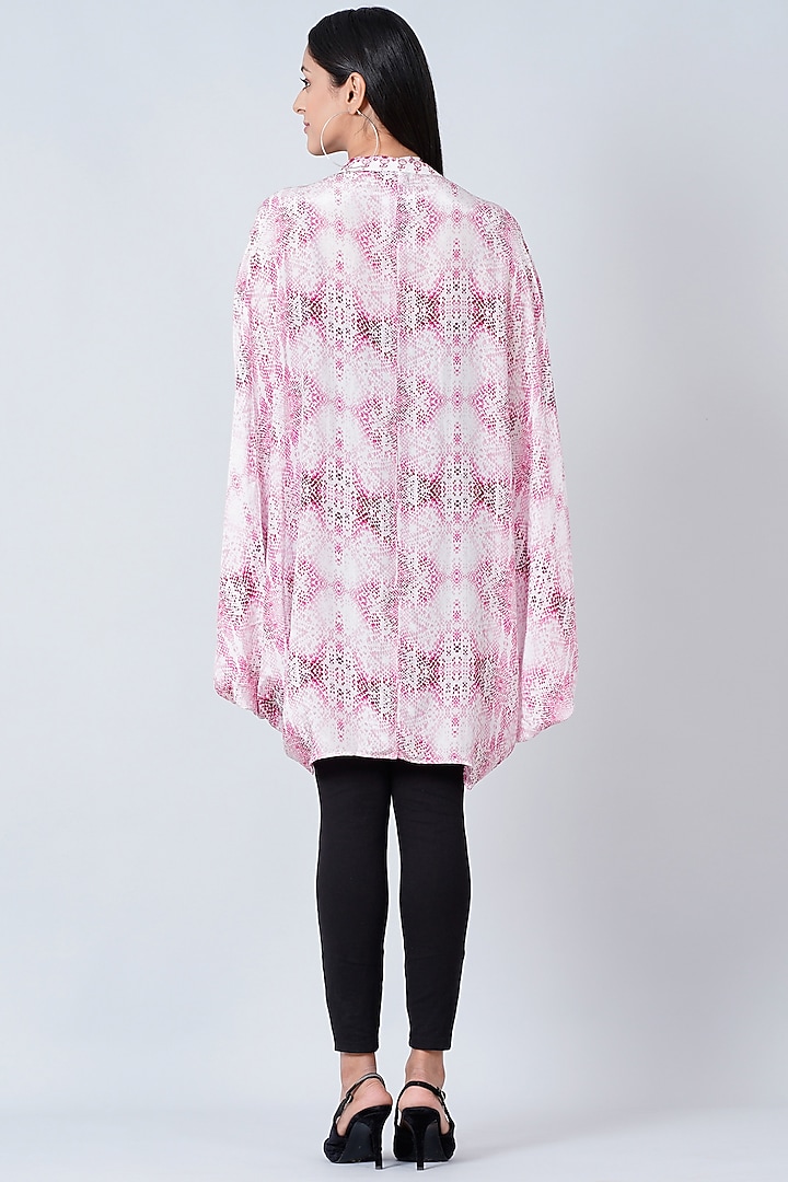 Baby Pink Printed Cape by First Resort by Ramola Bachchan at Pernia's Pop Up Shop