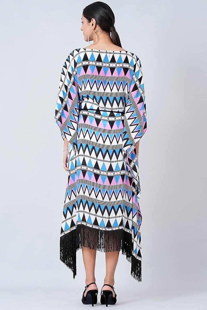 Multi-Colored Printed Poncho Summer Dress by First Resort by Ramola Bachchan at Pernia's Pop Up Shop