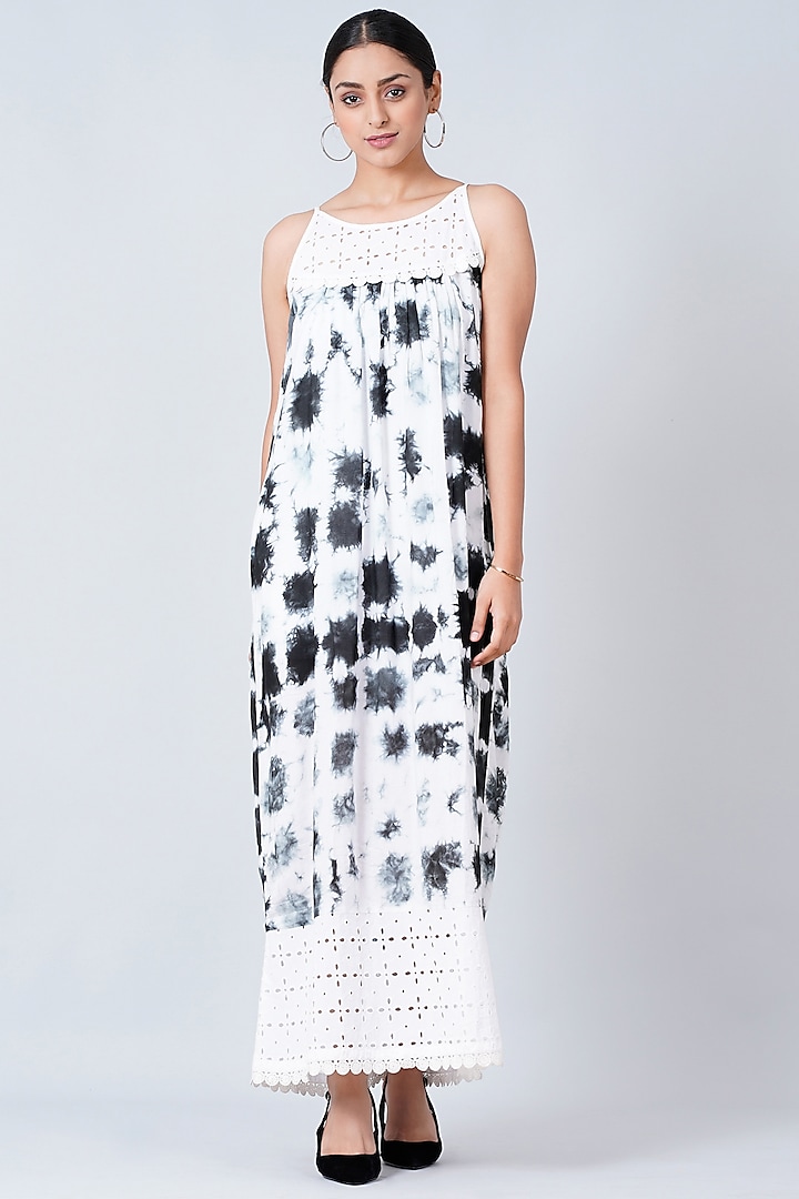 White Cotton Modal Slip Dress by First Resort by Ramola Bachchan