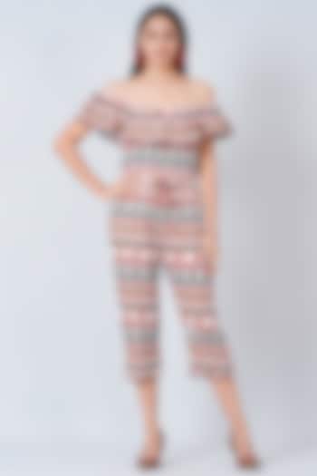 Multi-Colored Printed Jumpsuit  by First Resort by Ramola Bachchan
