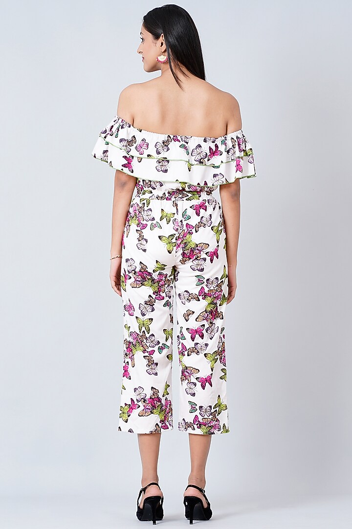 White Cotton Modal Jumpsuit by First Resort by Ramola Bachchan at Pernia's Pop Up Shop