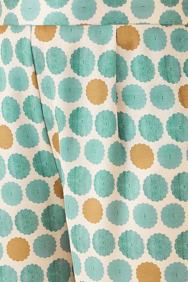 Green & Brown Modal satin Floral Printed Co-Ord Set by First Resort by Ramola Bachchan at Pernia's Pop Up Shop