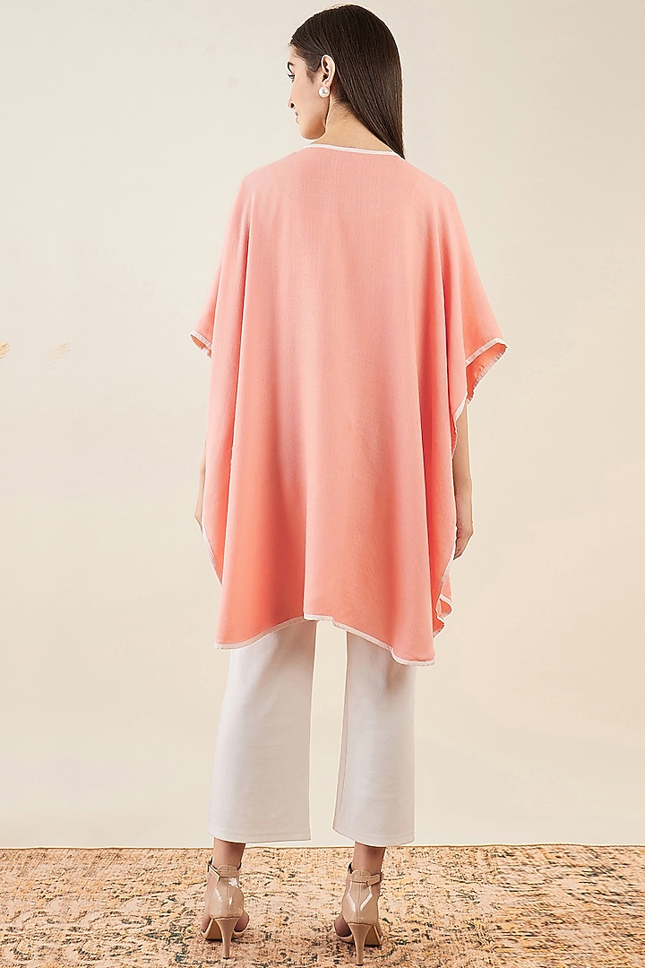 Peach Cashmere Cape by First Resort by Ramola Bachchan at Pernia's Pop Up Shop