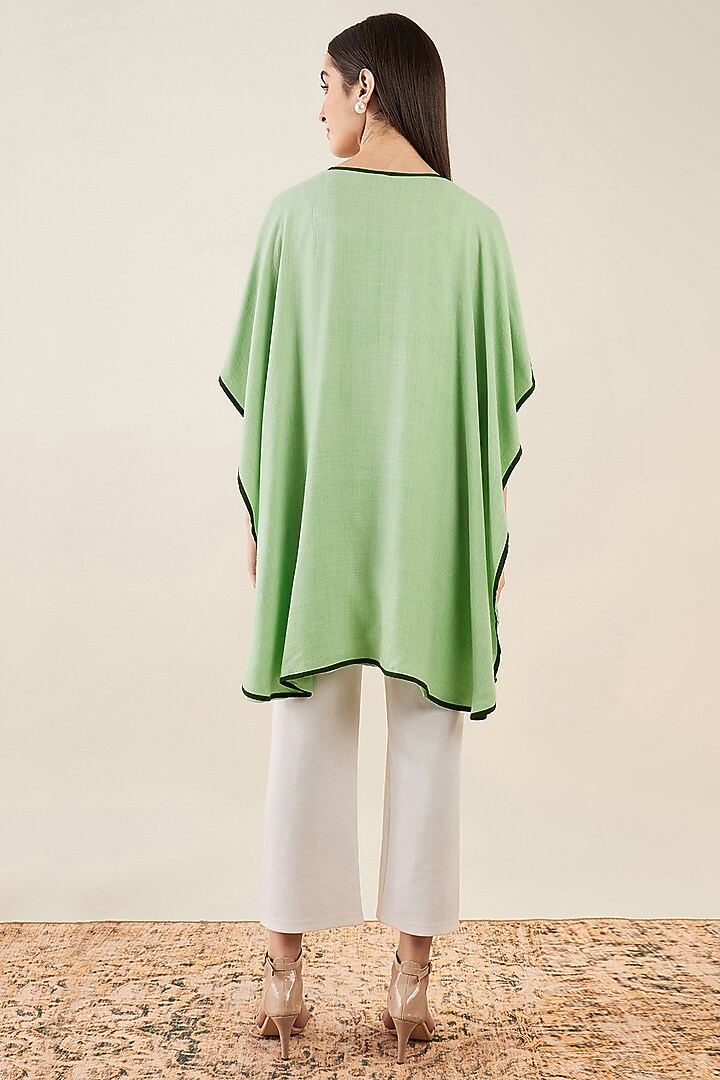 Mint Green Cashmere Cape by First Resort by Ramola Bachchan at Pernia's Pop Up Shop