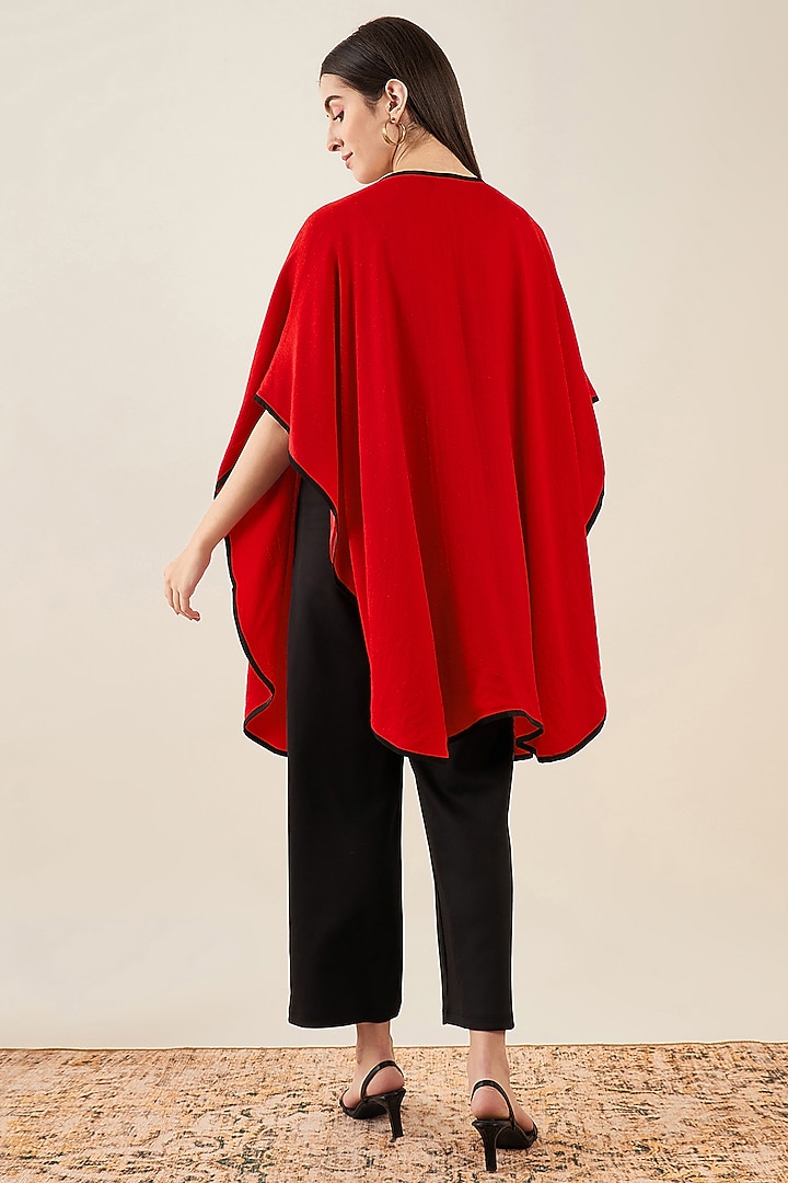 Red Cashmere Cape by First Resort by Ramola Bachchan at Pernia's Pop Up Shop