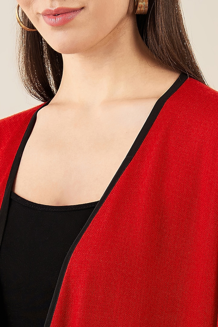 Red Cashmere Cape by First Resort by Ramola Bachchan at Pernia's Pop Up Shop